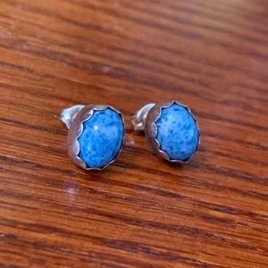 Handmade Sterling and Lapis Navajo Indian earrings